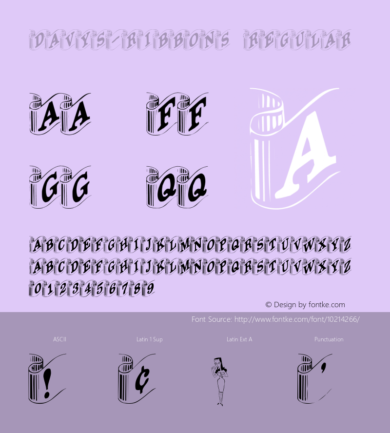 Davys-Ribbons Regular Altsys Fontographer 3.5  4/1/92 Font Sample