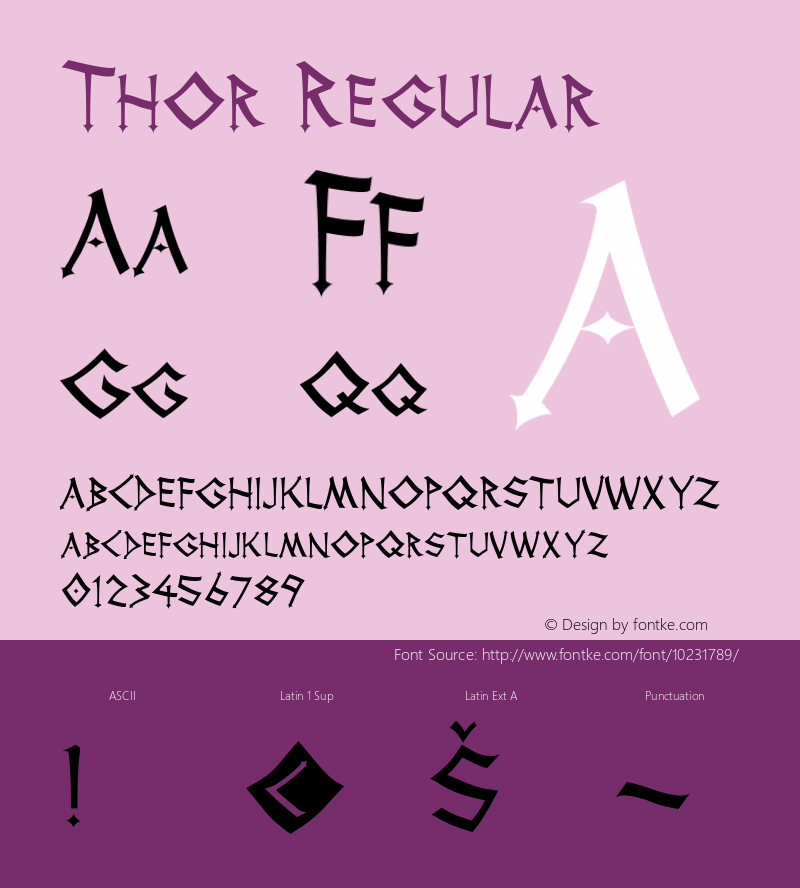 Thor Regular 1.5 Font Sample