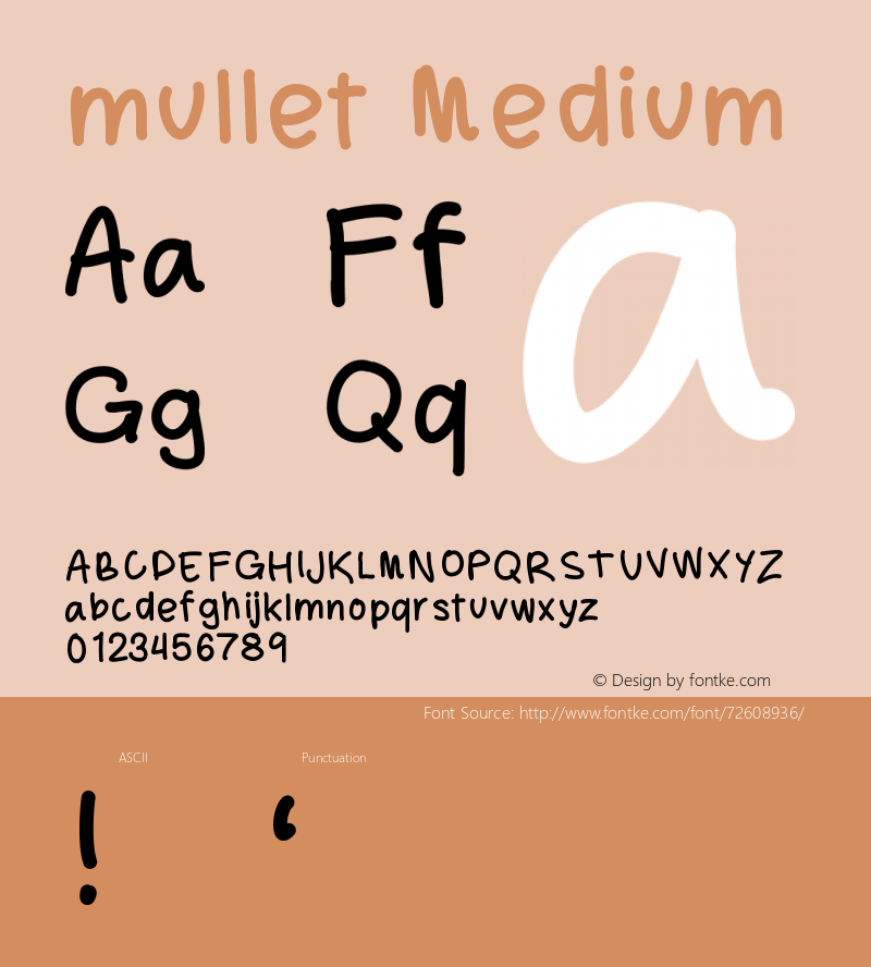 mullet Version 001.000 Font Sample