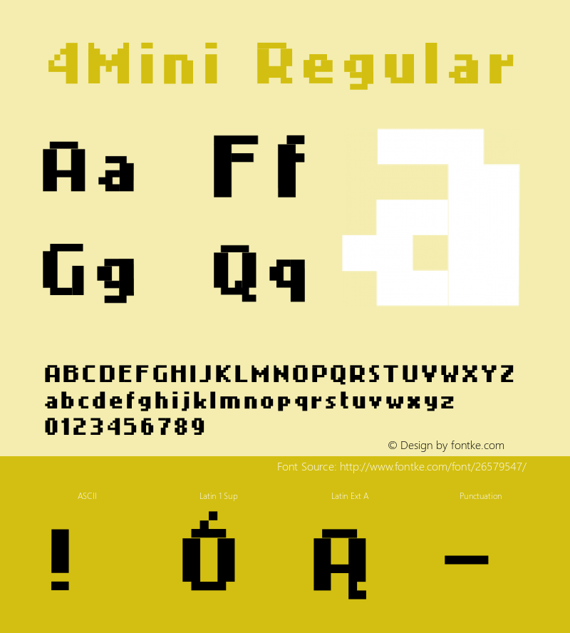 4Mini 2 Font Sample