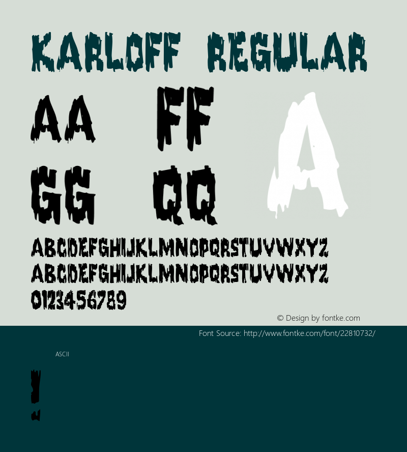 Karloff Regular Altsys Fontographer 3.5  8/13/92 Font Sample