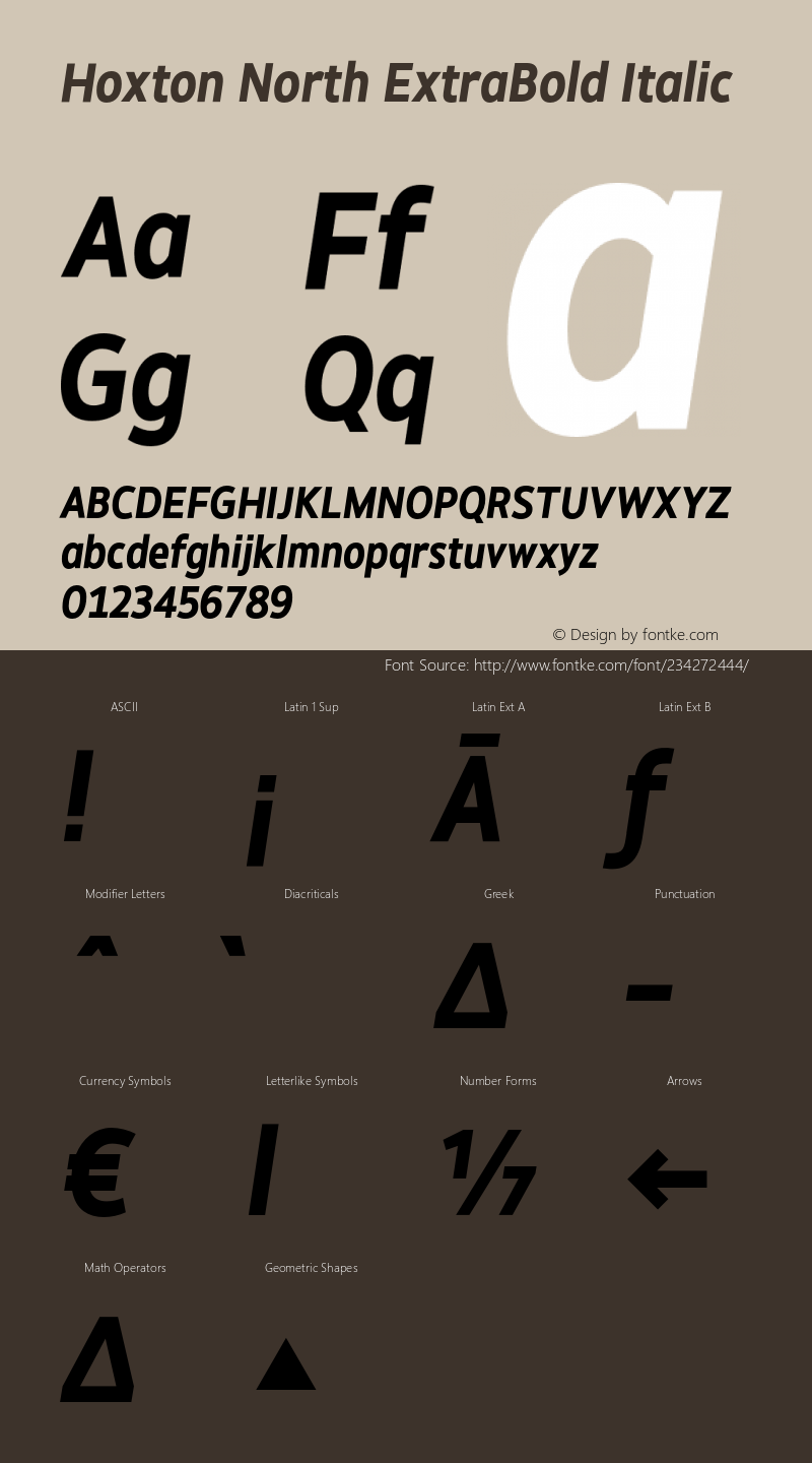 Hoxton North ExtraBold Italic Version 1.002;PS 001.002;hotconv 1.0.88;makeotf.lib2.5.64775图片样张