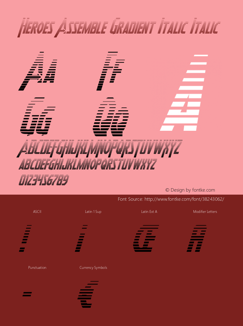 Heroes Assemble Gradient Italic 001.000 Font Sample