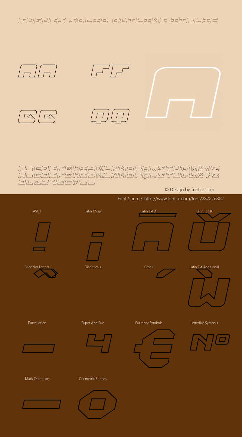 FuguesSolidOutlineItalic Version 1.000;PS 001.000;hotconv 1.0.88;makeotf.lib2.5.64775;YWFTv17 Font Sample