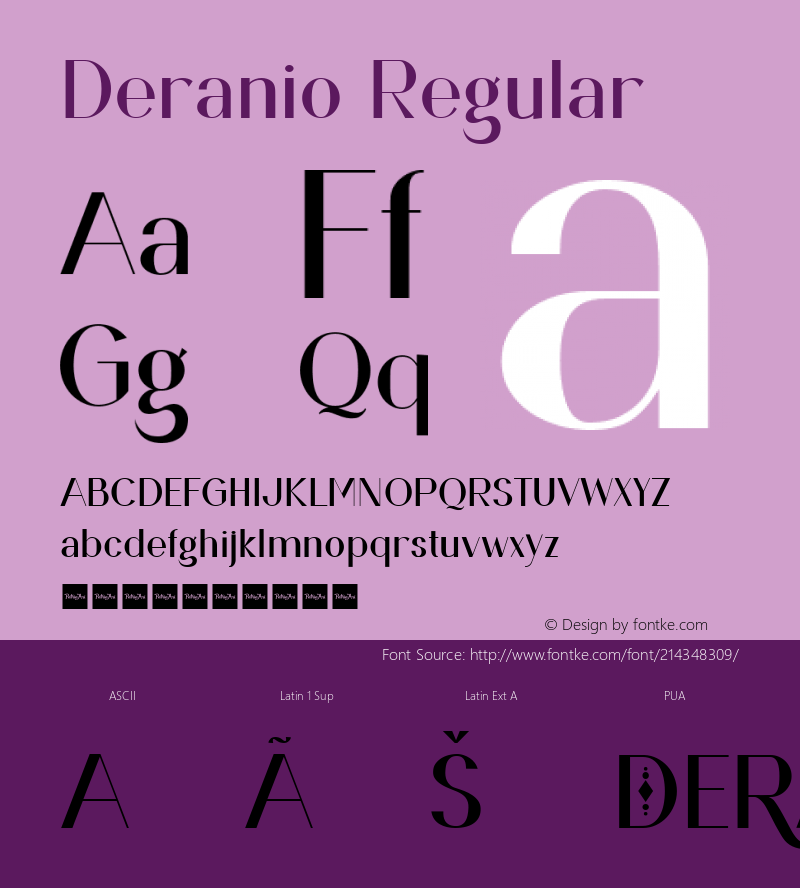 Deranio Version 1.001;Fontself Maker 3.5.4图片样张