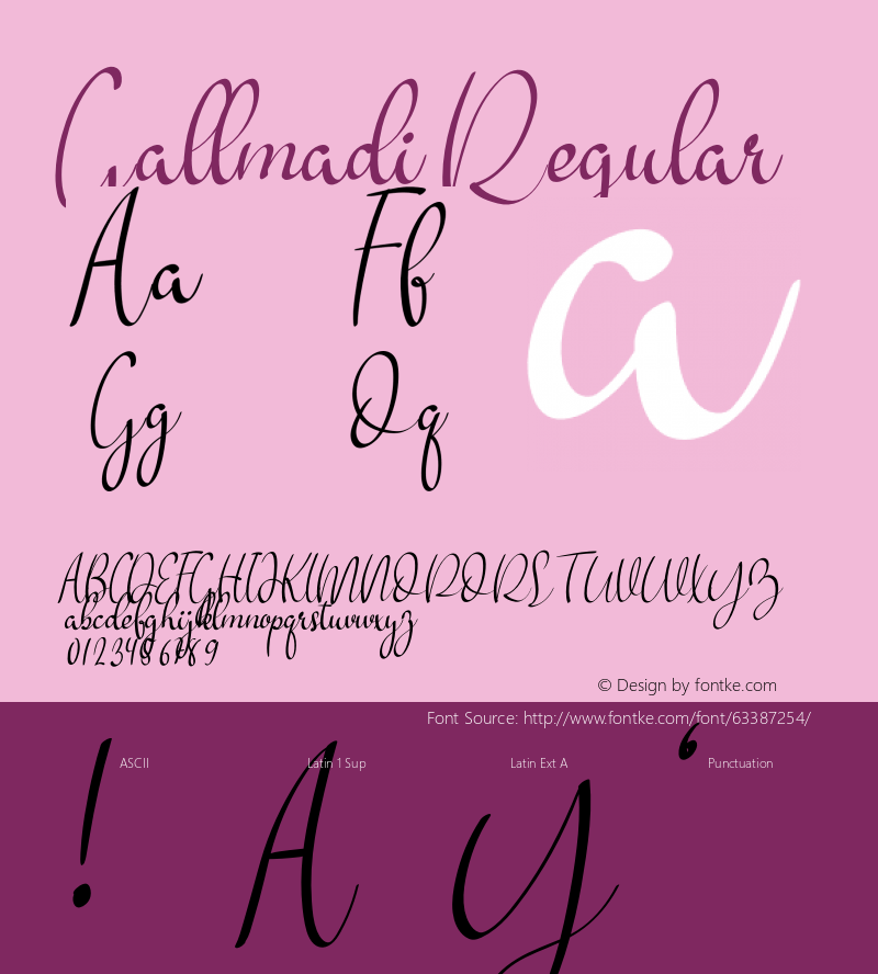 Gallmadi Version 1.001;Fontself Maker 3.5.1 Font Sample