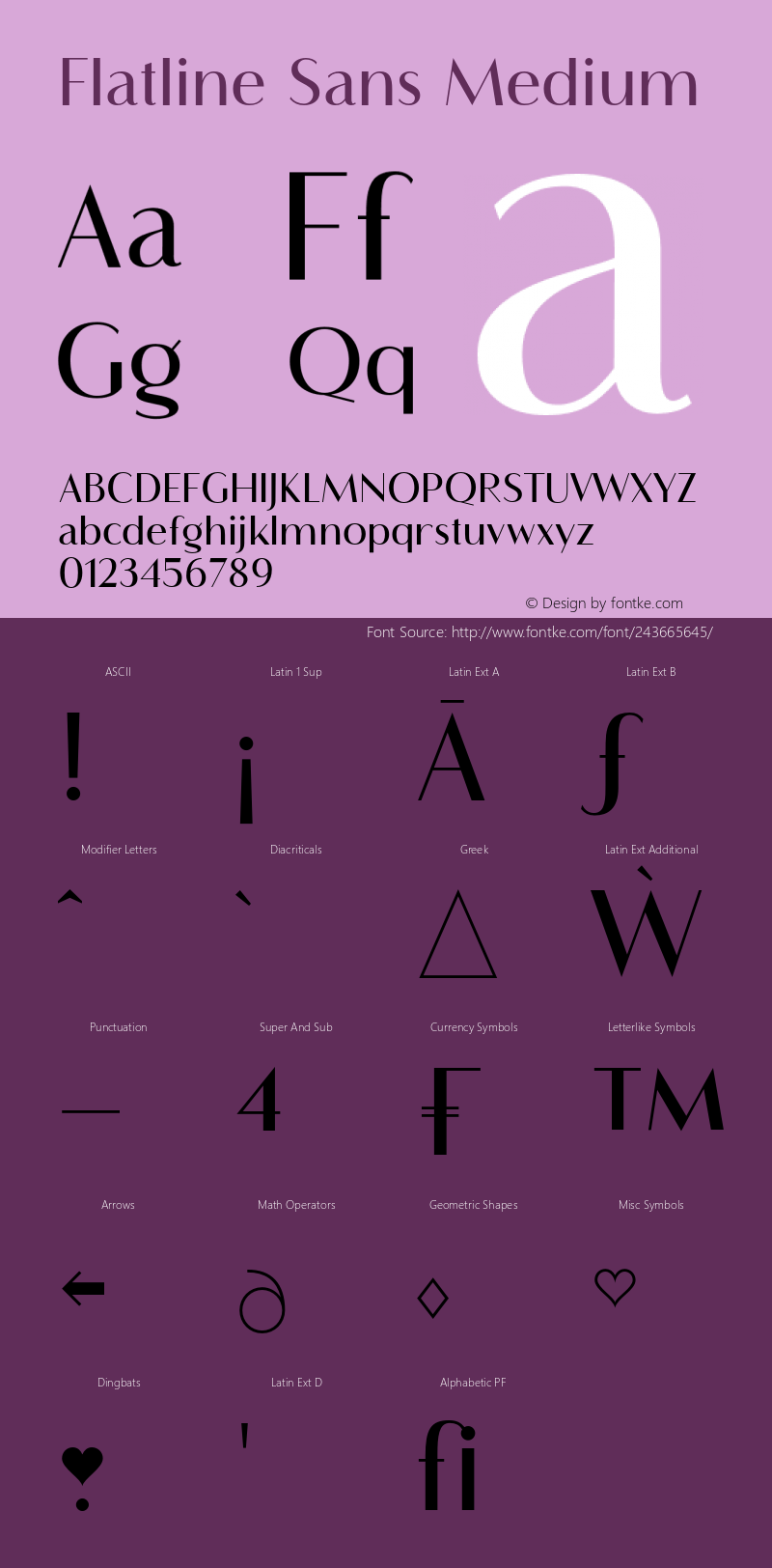 Flatline Sans Medium Version 2.000 | FøM Fix图片样张