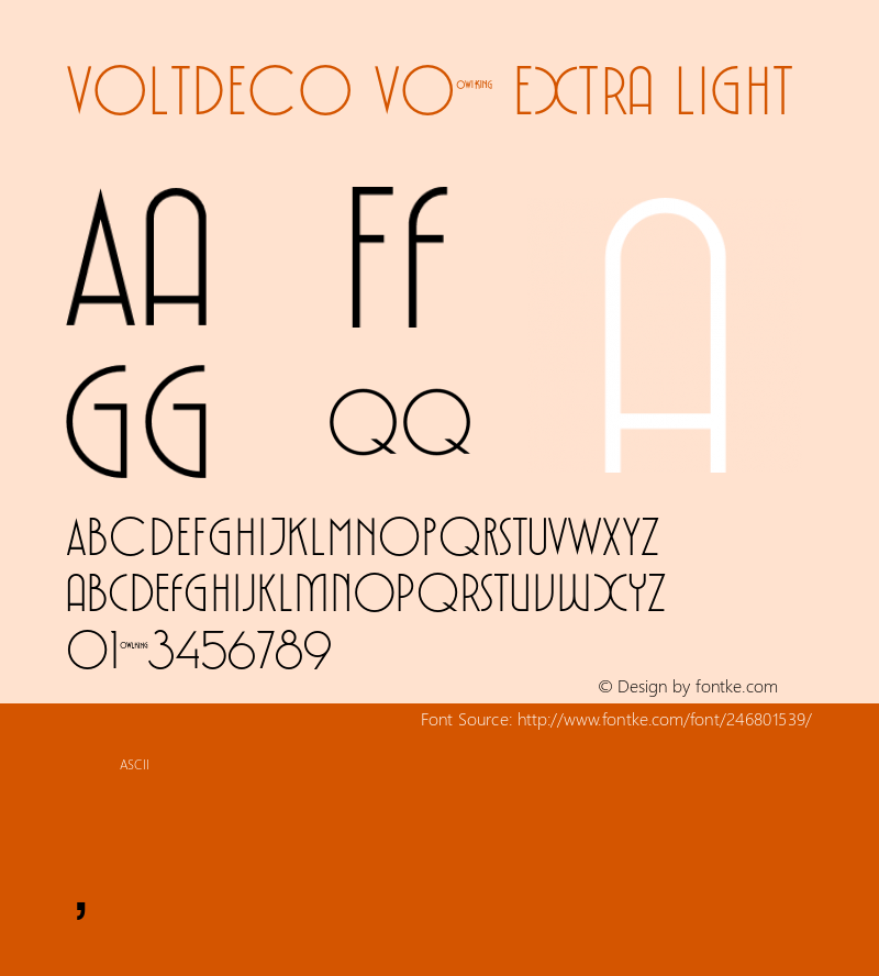 VOLTDECOV02-ExtraLight Version 1.000图片样张