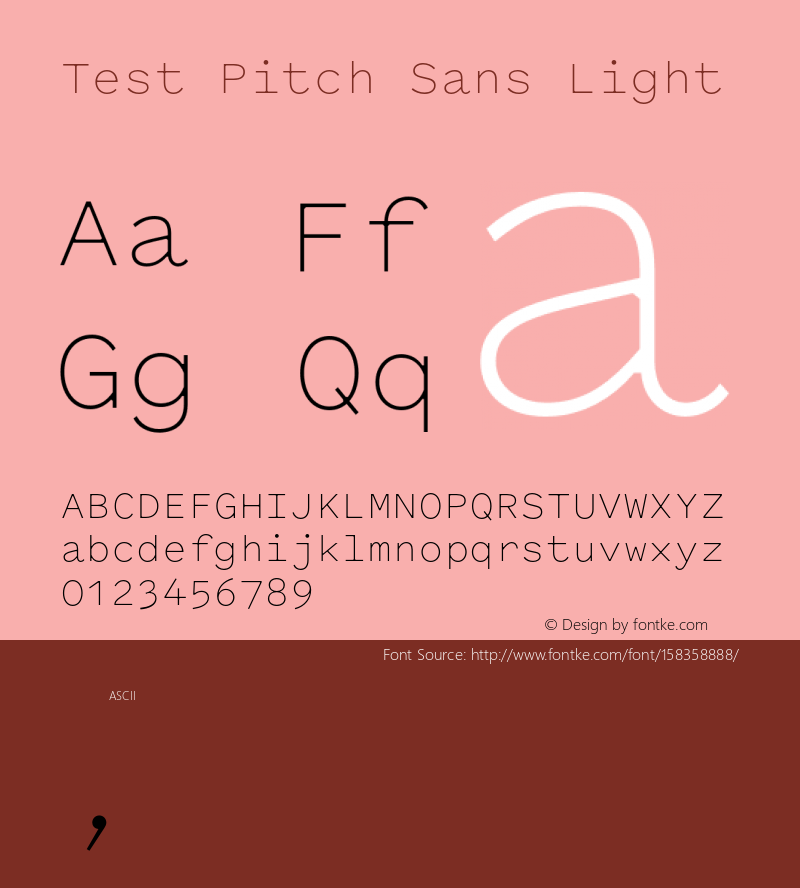 Test Pitch Sans Light Version 1.001;PS 1.1;hotconv 16.6.51;makeotf.lib2.5.65220 Font Sample