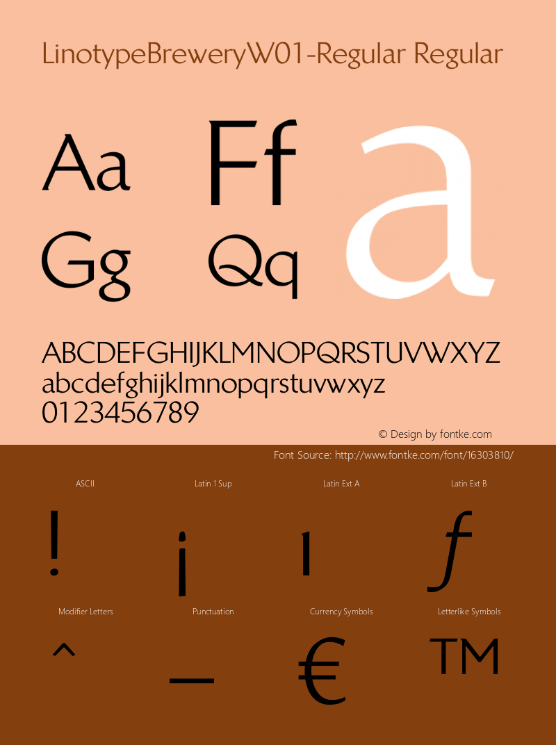 LinotypeBreweryW01-Regular Regular Version 1.02 Font Sample