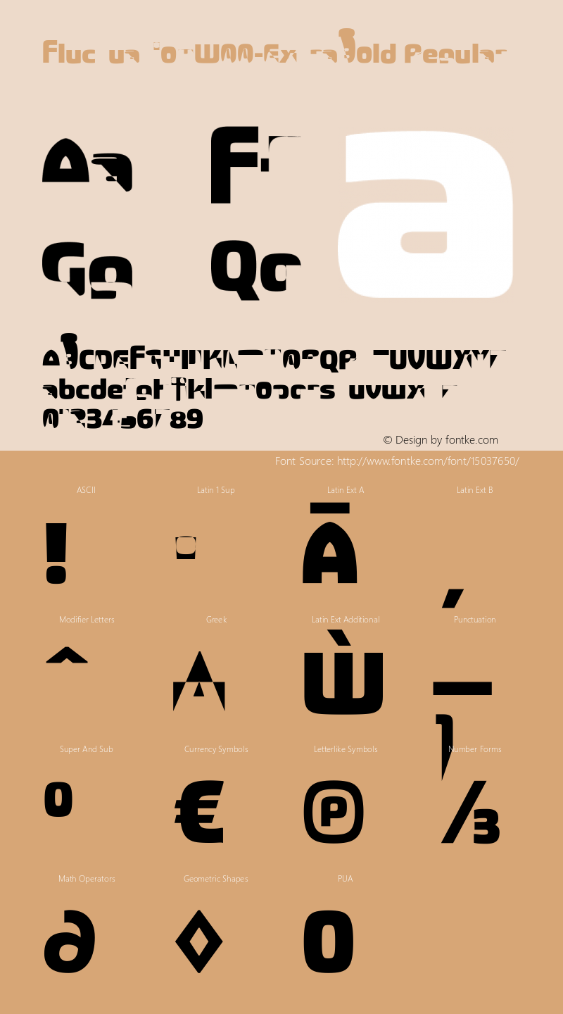 FluctuationW00-ExtraBold Regular Version 1.00 Font Sample