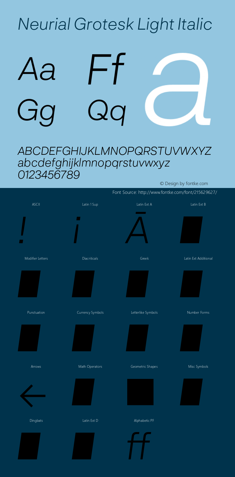 Neurial Grotesk Light Italic Version 1.000;PS 001.000;hotconv 1.0.88;makeotf.lib2.5.64775图片样张