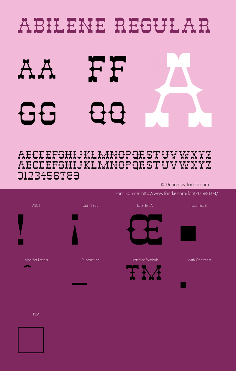 Abilene Regular 001.001 Font Sample