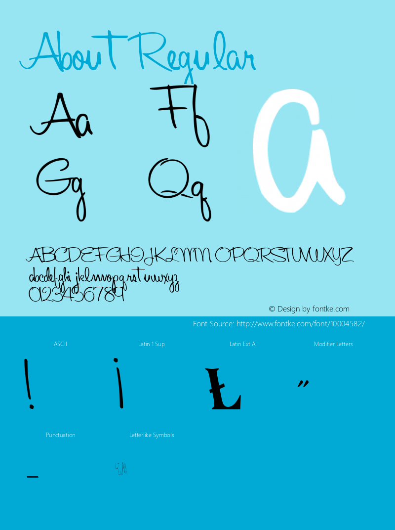 About Regular Altsys Metamorphosis:11/13/94 Font Sample