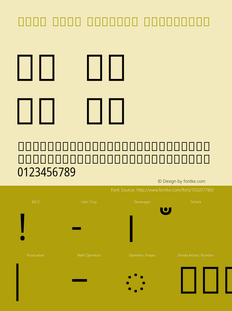 Noto Sans Sinhala Condensed Version 2.001; ttfautohint (v1.8.3) -l 8 -r 50 -G 200 -x 14 -D sinh -f none -a qsq -X 