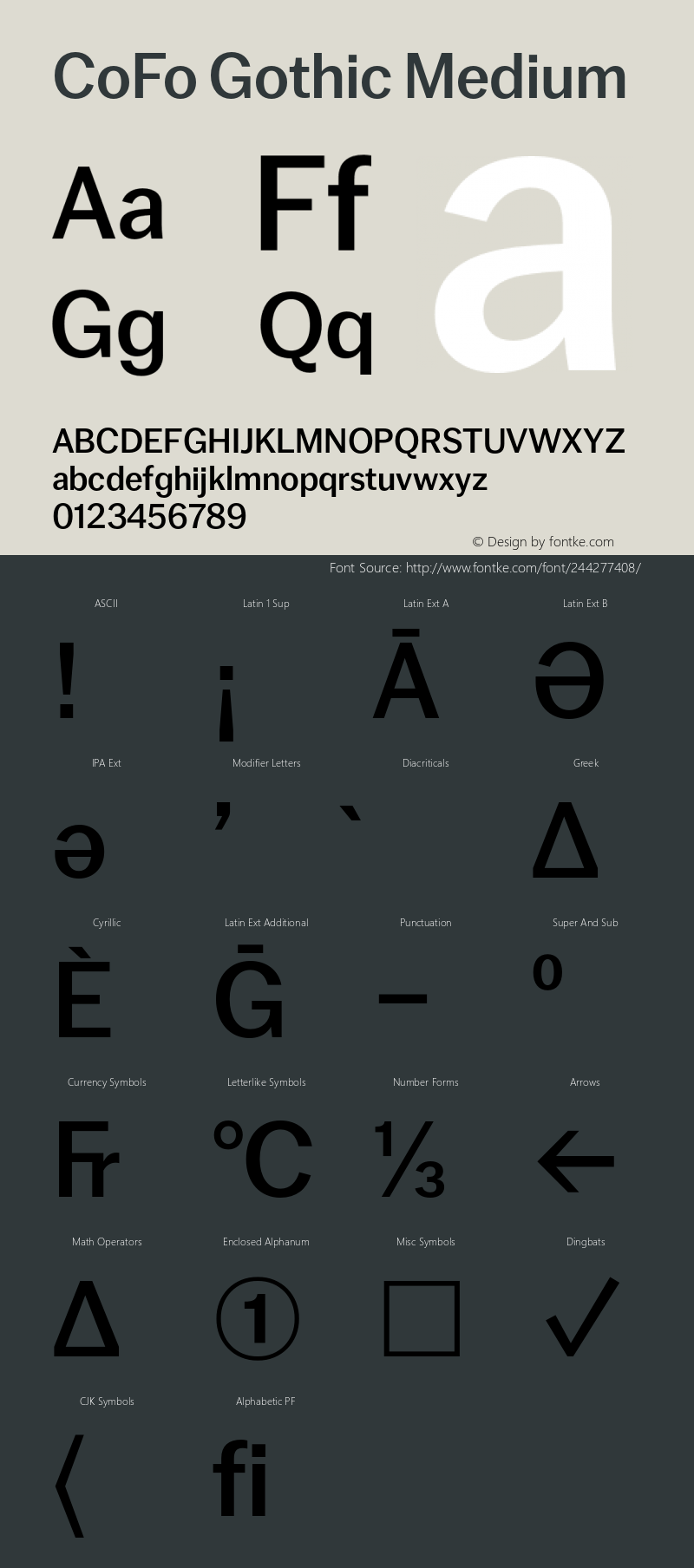 CoFo Gothic Medium Version 1.001;Glyphs 3.1.2 (3151)图片样张