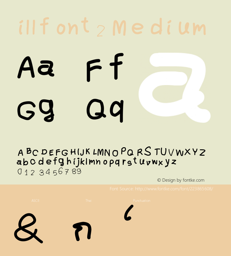 illfont2 Version 001.000图片样张