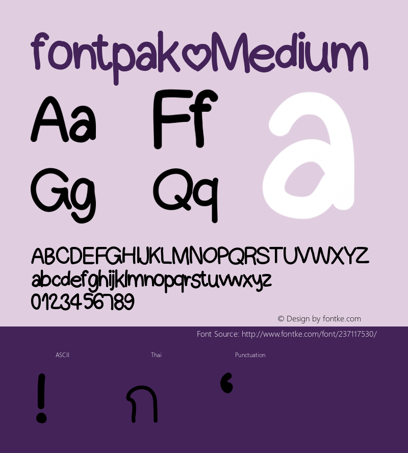 fontpak Version 001.000图片样张