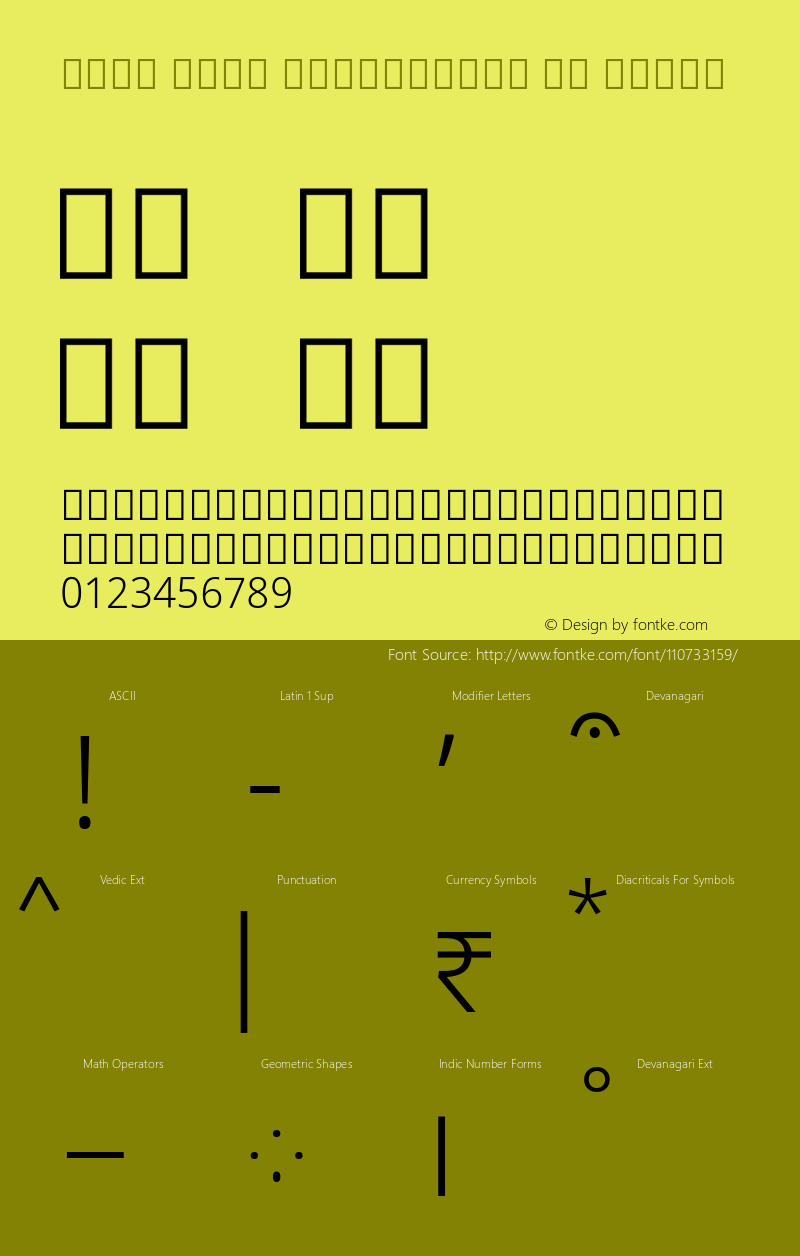 Noto Sans Devanagari UI Light Version 2.001; ttfautohint (v1.8.2) Font Sample