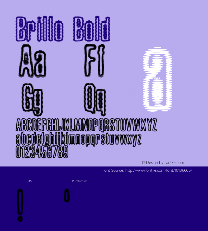 Brillo Bold 001.000 Font Sample