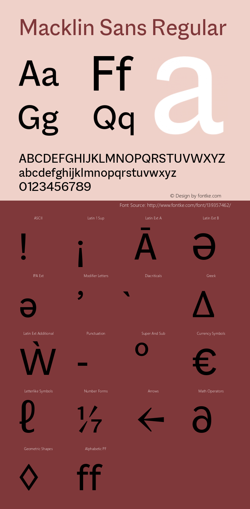 Macklin Sans Regular Version 1.00, build 25, s3 Font Sample