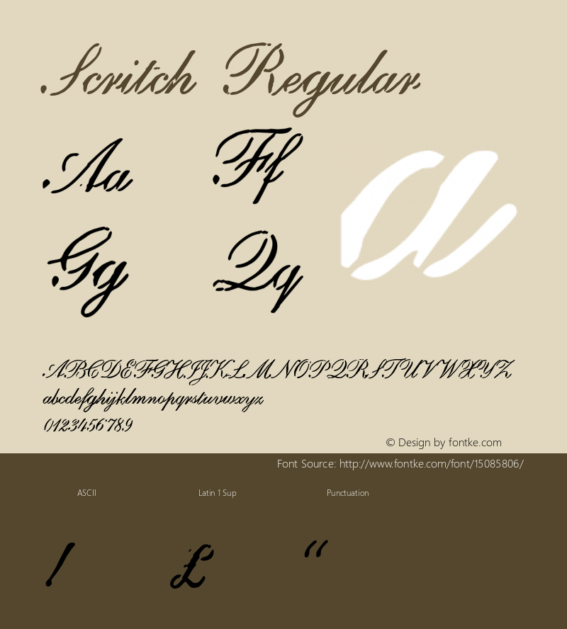 Scritch Regular Version 2.300 Font Sample