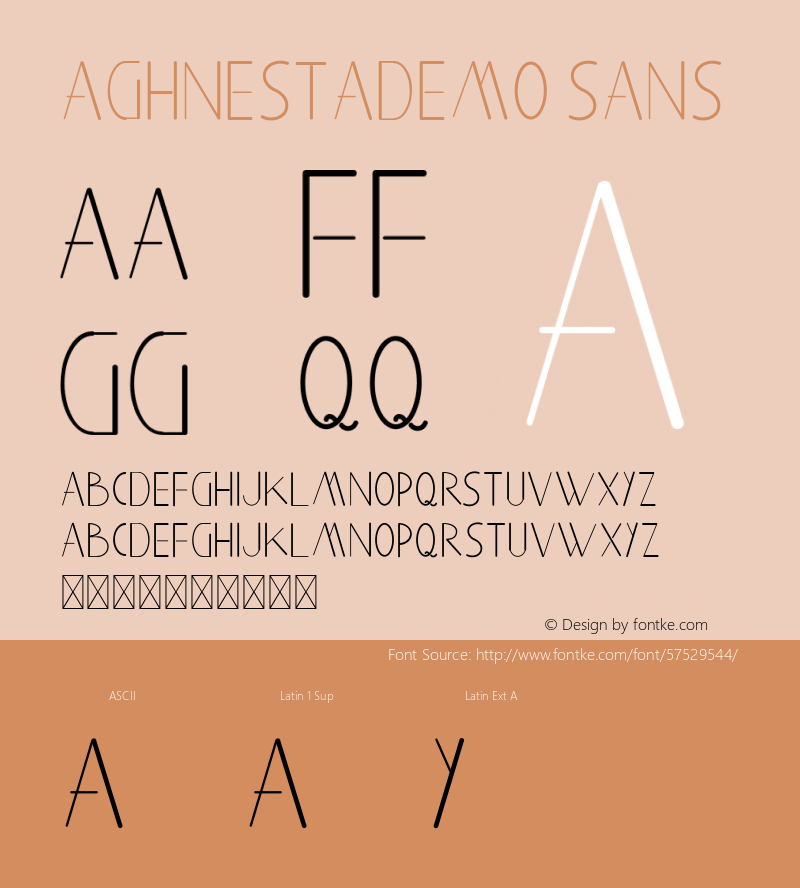 Aghnestademo Sans Version 1.002;Fontself Maker 3.4.0 Font Sample