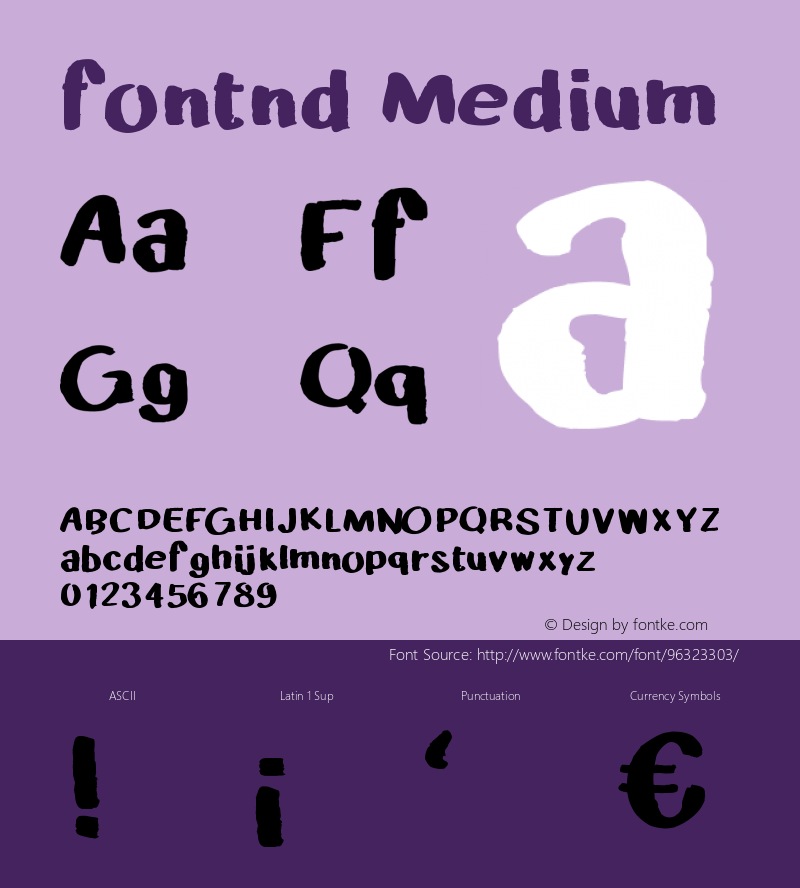 fontnd Version 001.000 Font Sample