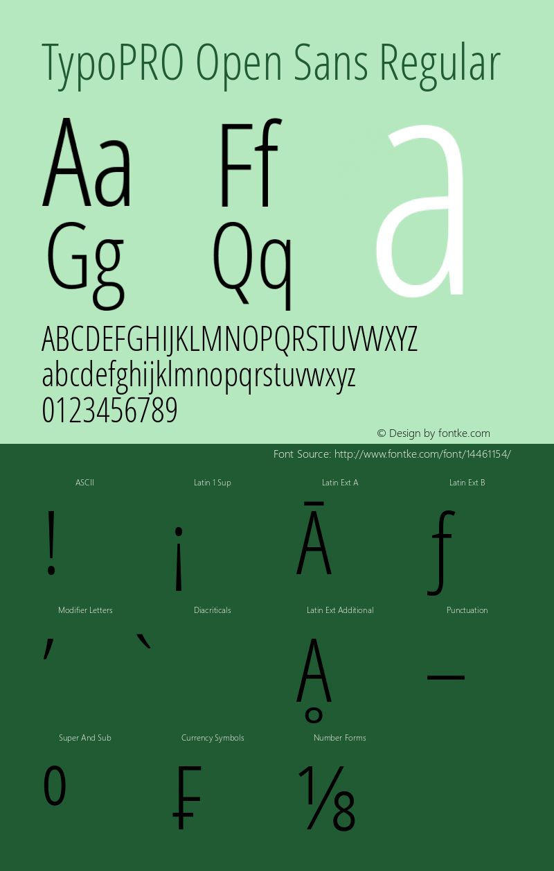 TypoPRO Open Sans Regular Version 1.10 Font Sample