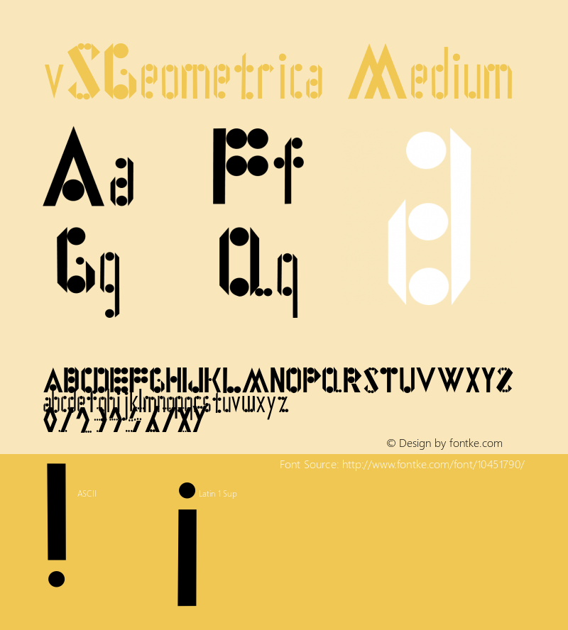 vSGeometrica Medium Version 001.0.0 Font Sample