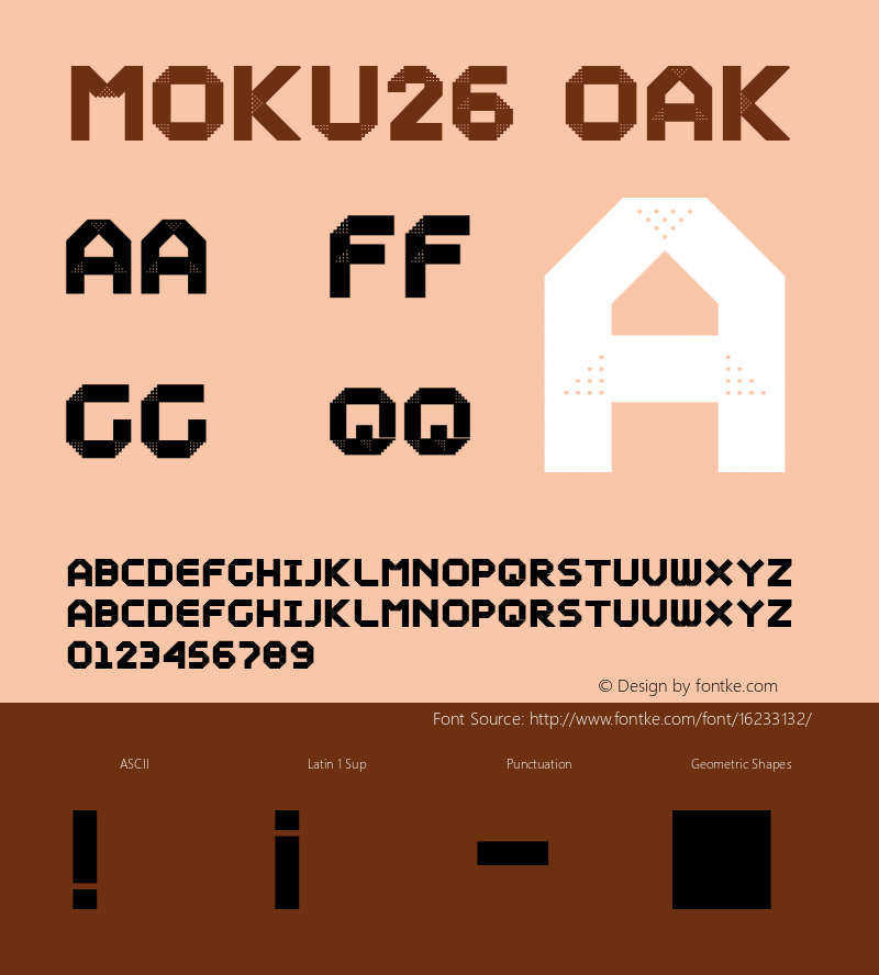 Moku26 Oak 1.000 Font Sample