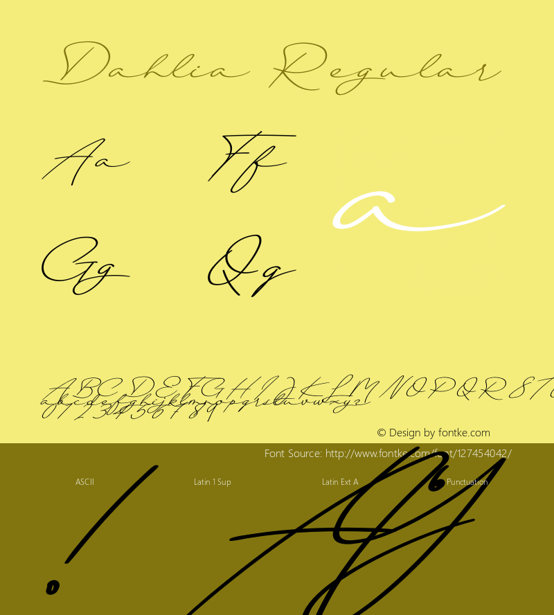 Dahlia Version 1.003;Fontself Maker 3.5.2 Font Sample