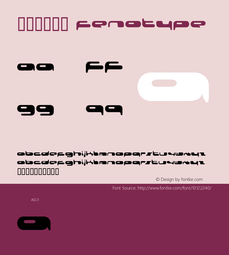 080203 Fenotype FENOTYPEFACES 2003 Font Sample