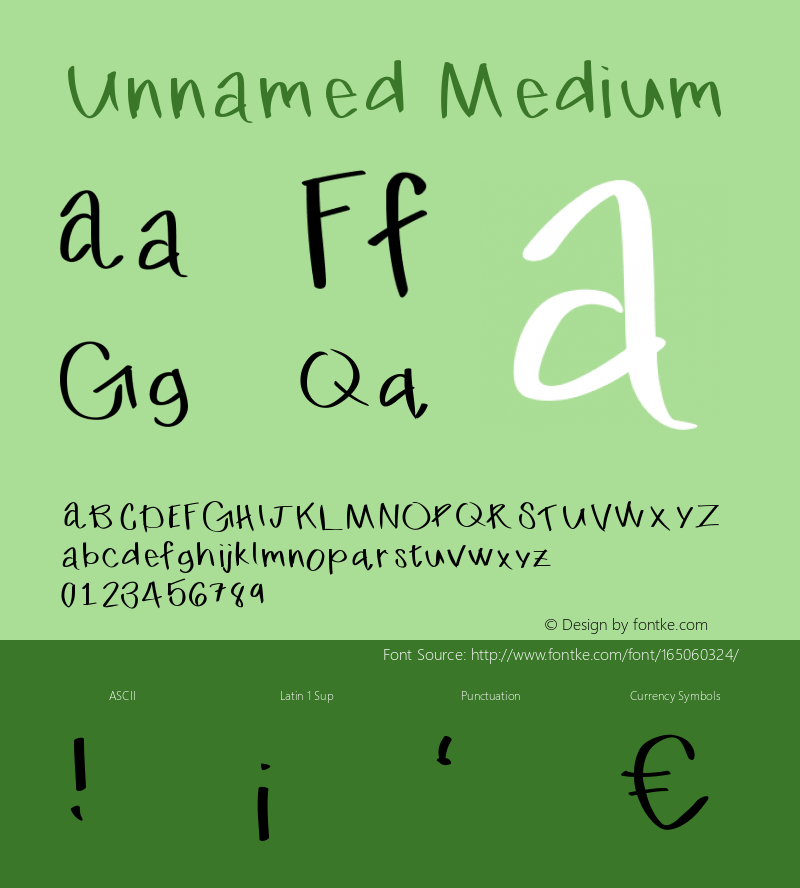 Unnamed Version 001.000 Font Sample
