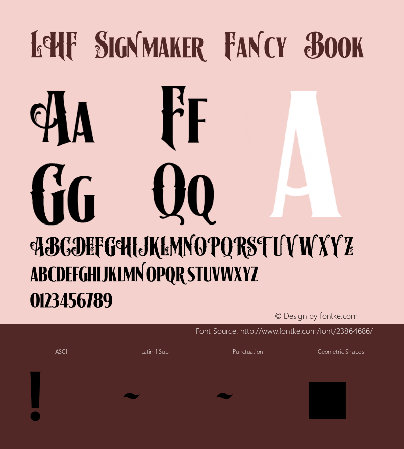 LHF Signmaker Fancy Regular Version 1.000 Font Sample