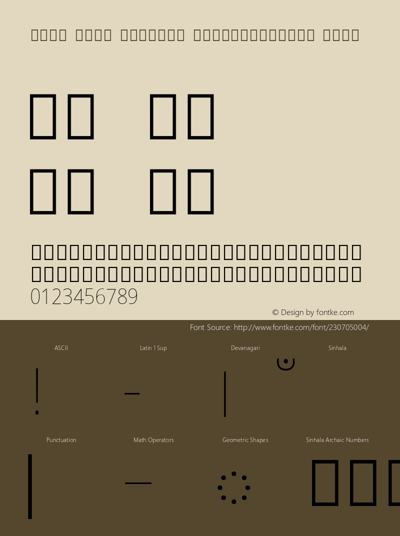 Noto Sans Sinhala SemiCondensed Thin Version 2.002; ttfautohint (v1.8) -l 8 -r 50 -G 200 -x 14 -D sinh -f none -a qsq -X 