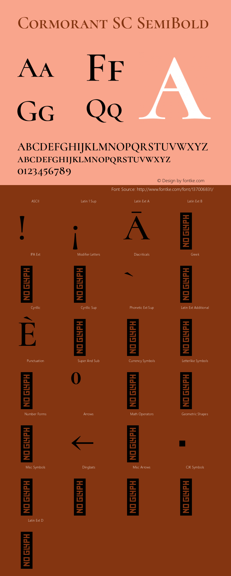 Cormorant SC SemiBold Version 3.612;FEAKit 1.0 Font Sample