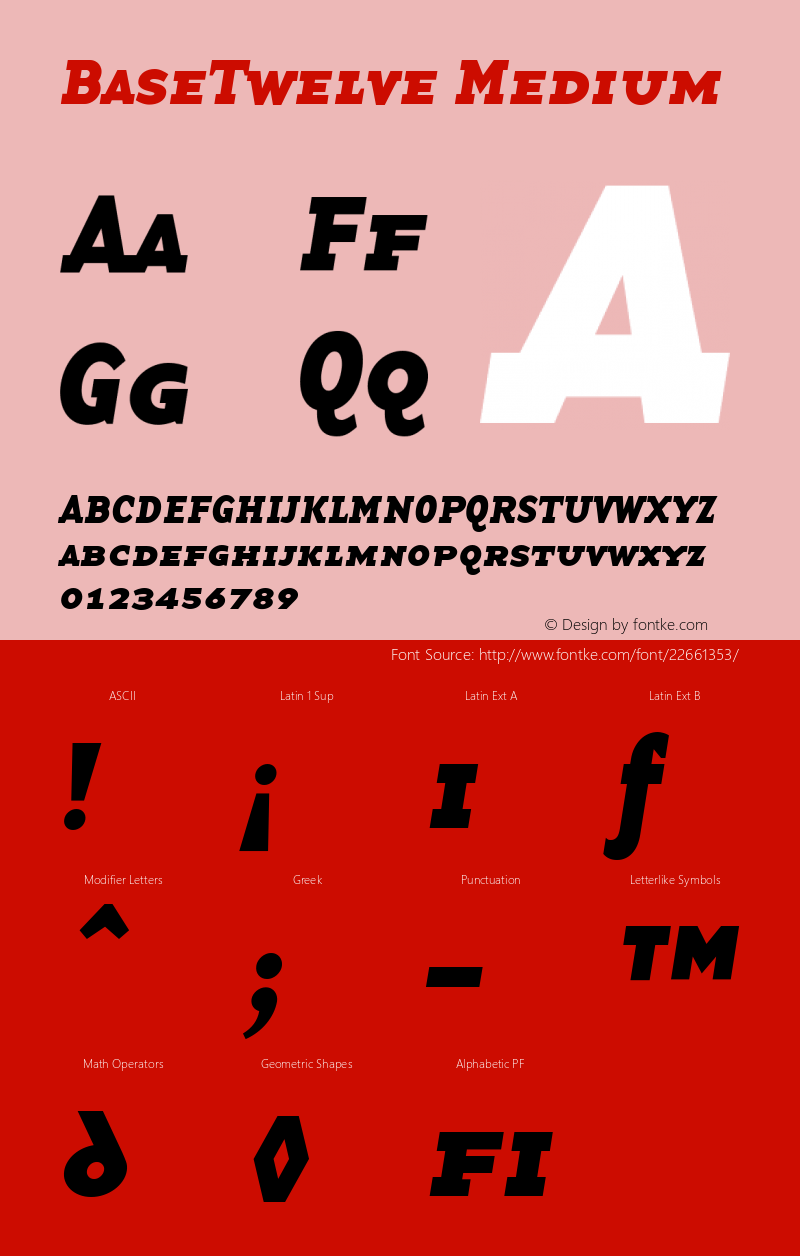 BaseTwelveSerifSCBI Version 001.000 Font Sample