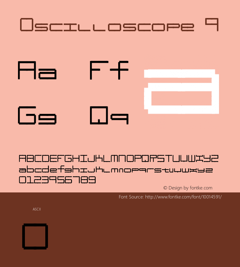 Oscilloscope 4 Macromedia Fontographer 4.1 3/21/98 Font Sample
