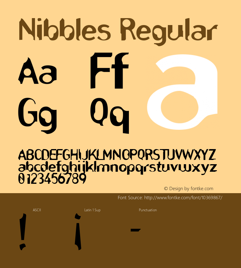 Nibbles Regular Rev. 003.000 Font Sample