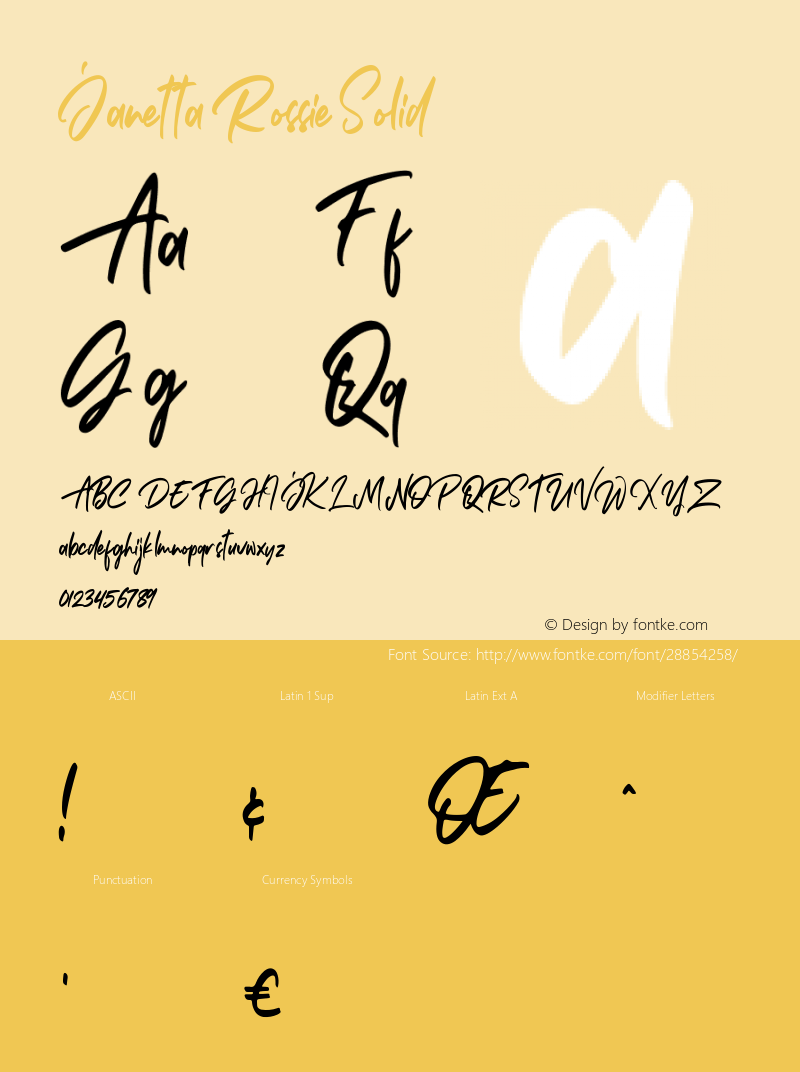 Janetta Rossie Solid Version 1.00;January 13, 2019;FontCreator 11.5.0.2427 64-bit Font Sample