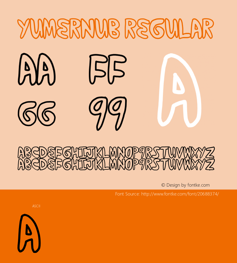 yumernub Version 1.00 March 12, 2012, initial release Font Sample