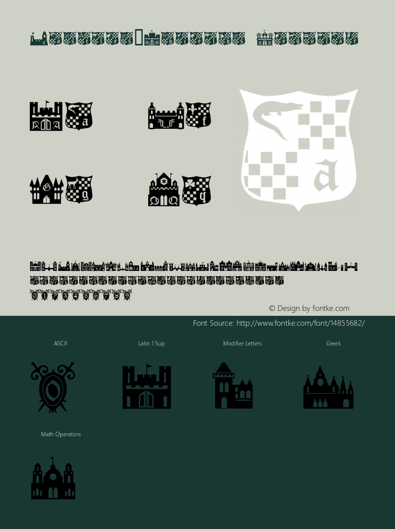 Castles&Shields Regular Version 4.10 Font Sample