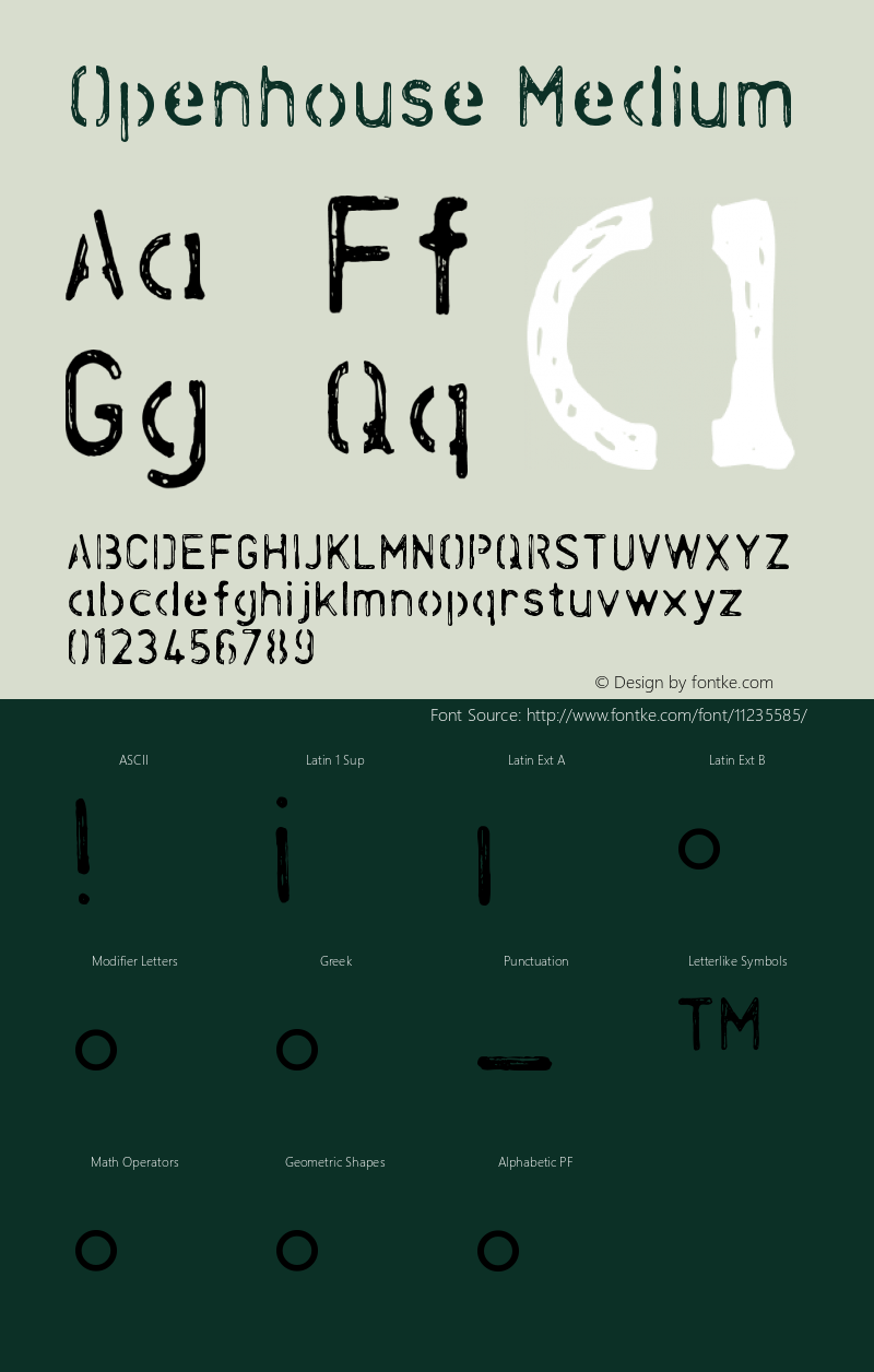 Openhouse Medium Version 001.000 Font Sample