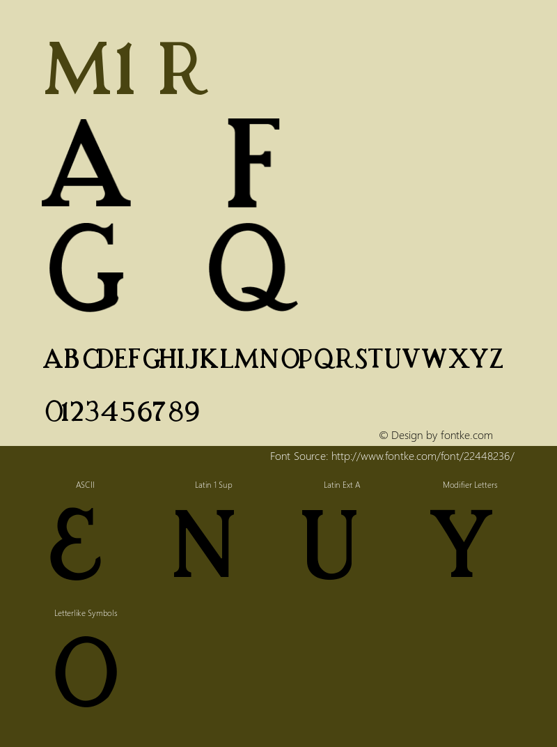 Mon_1 Regular V1.00 Font Sample