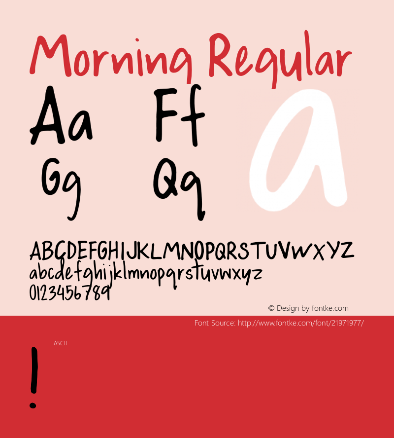 Morning Version 1.040;Fontself Maker 1.1.1 Font Sample