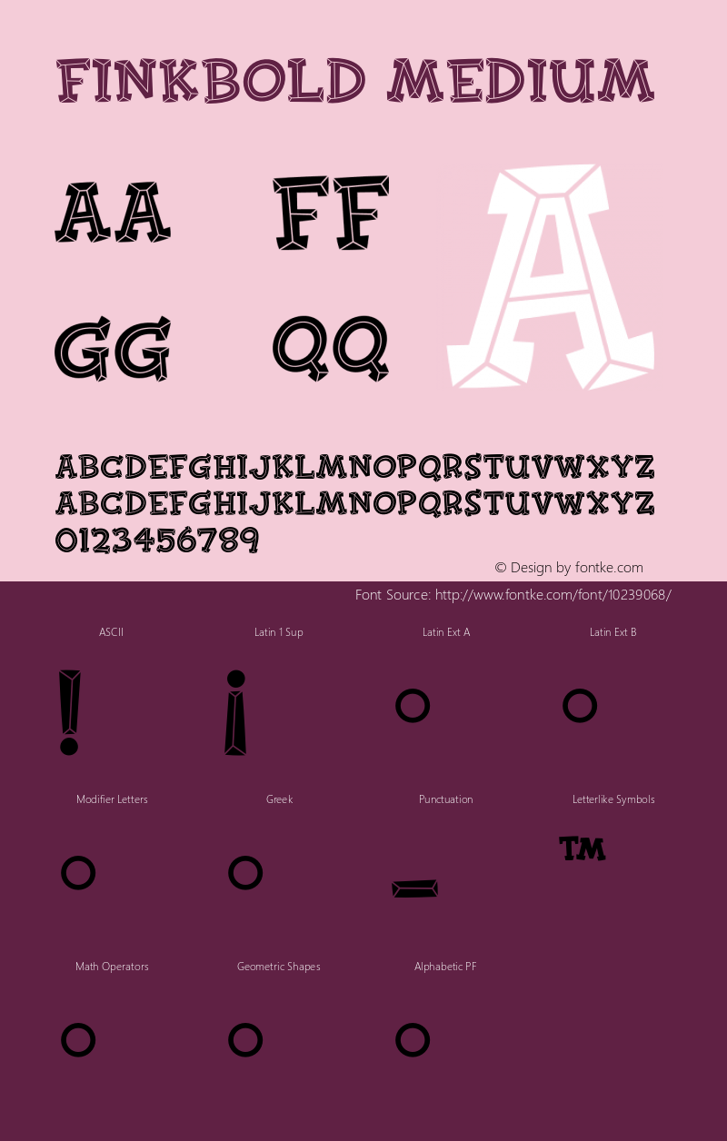 FinkBold Medium 001.000 Font Sample