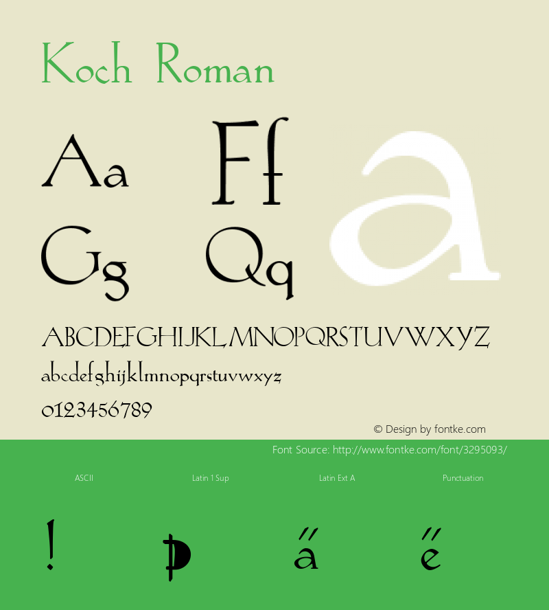 Koch Roman 001.000 Font Sample