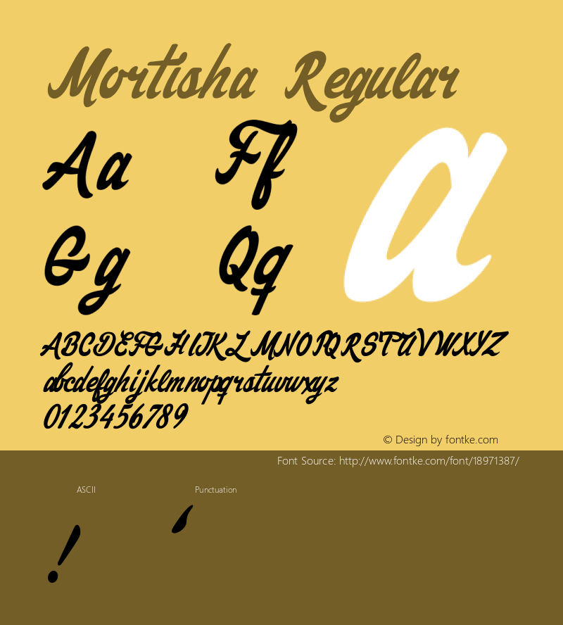 Mortisha Regular 001.000 Font Sample