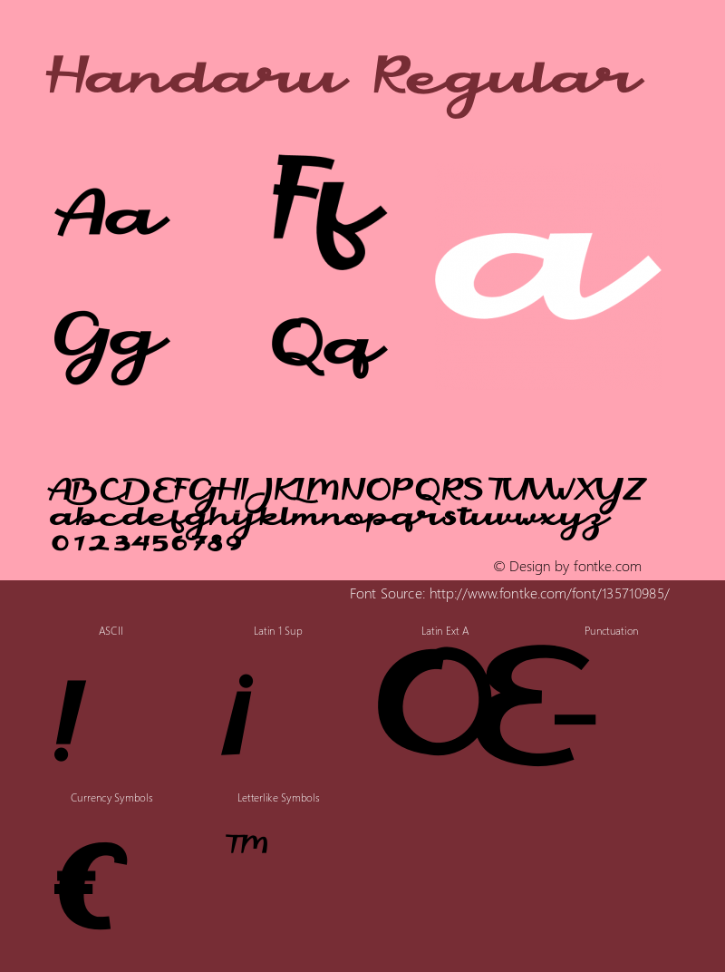 Handaru Version 1.003;Fontself Maker 3.5.0 Font Sample